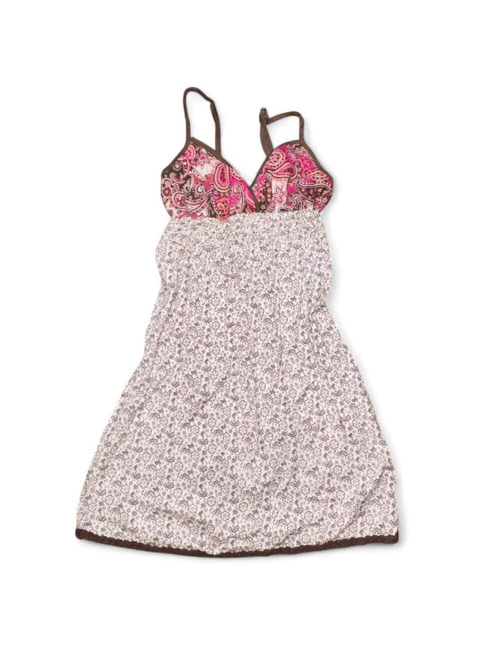 Y2K Boho Paisley Floral Babydoll Cami Top